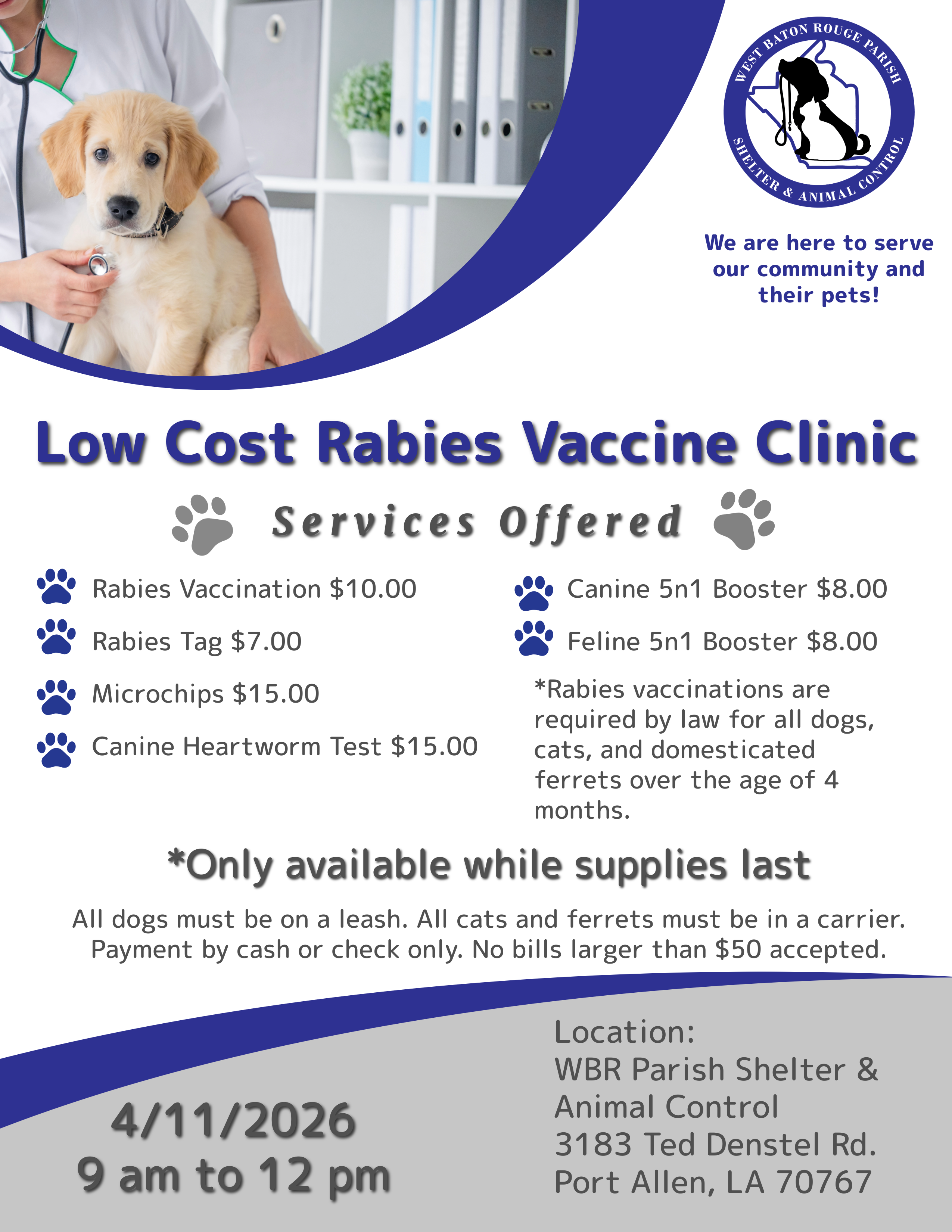 Vaccine clinic flyer