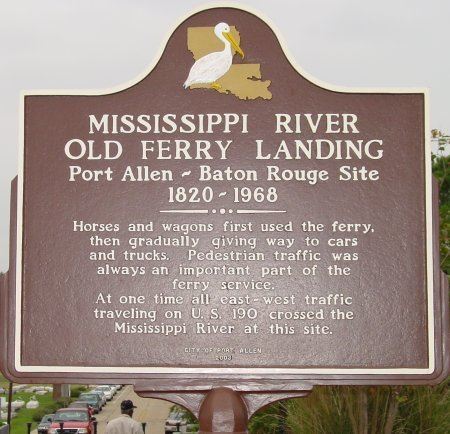 Mississippi River Old Ferry Landing Historical Marker